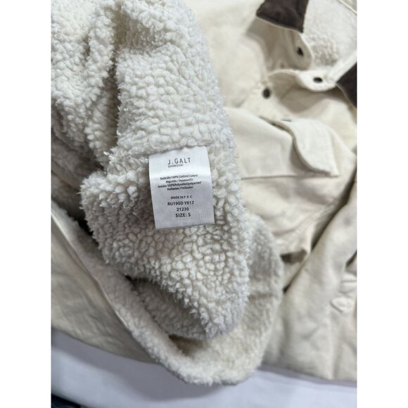 Brandy Melville John Galt Lillian Fur Corduroy Jacket in Ivory - Picture 7 of 7